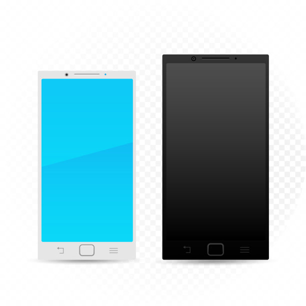 黑白智能手机模板图片下载