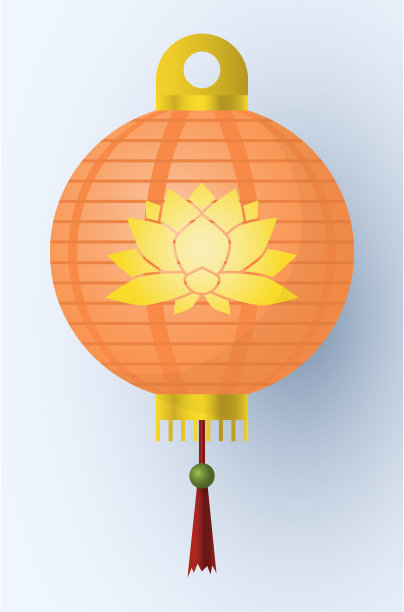 亚洲纸灯笼孤立在灯光背景图片下载