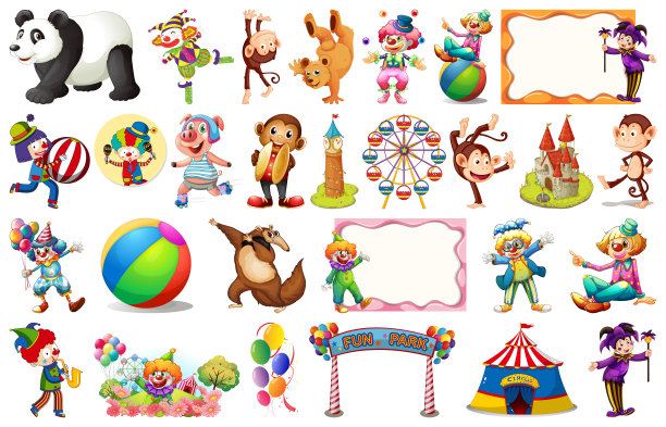 马戏元素集图片下载