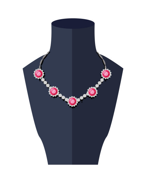 商店人体模型与项链图片下载