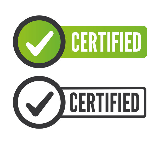 经认证的邮票矢量平在白色背景图片下载