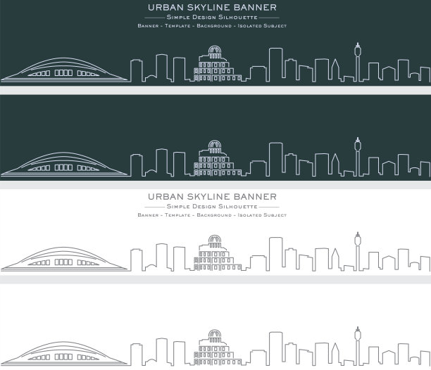 广岛单线天际线横幅图片下载