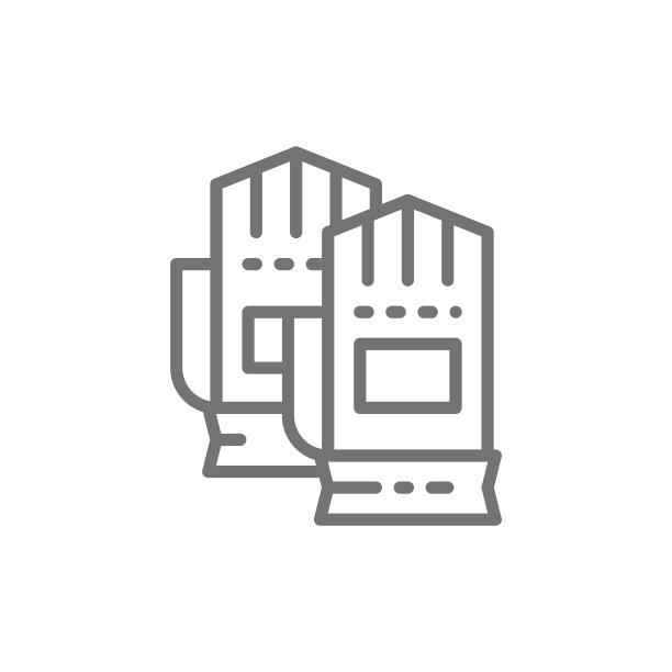 安全手套，手保护线图标。图片下载