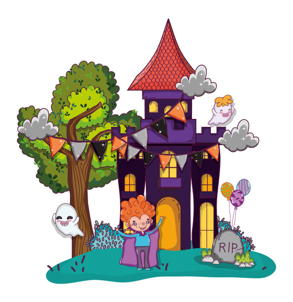 万圣节和儿童动画片图片下载