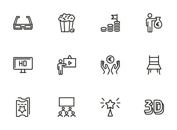 胶片生产线图标集图片下载