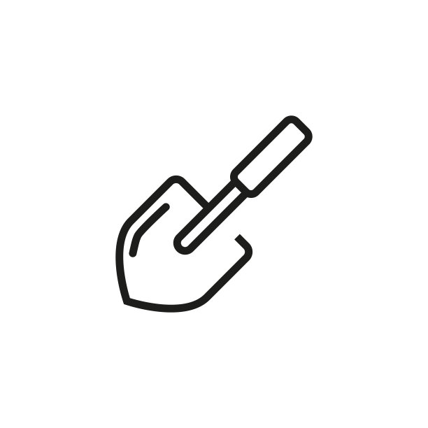 徒步铁锹线图标图片下载