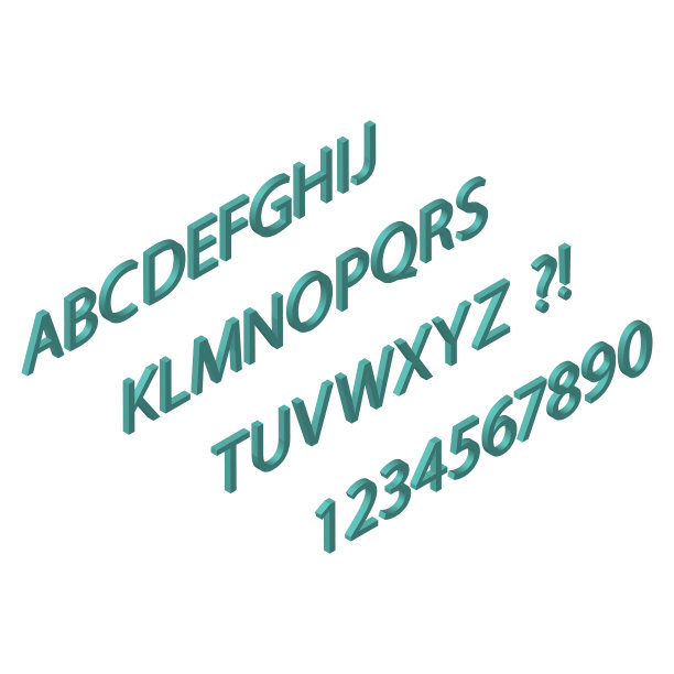 等距网站字体设计。3d字母和数字字母矢量模板。网页设计网页插图。EPS 10abc字概念排版图片下载