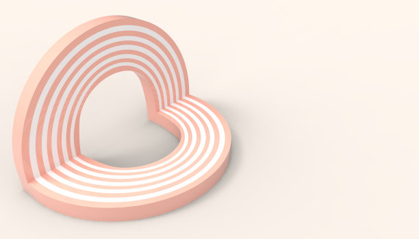 爱情弹出和道路几何圆形形状玩具最小在现代艺术蜡笔黄色墙场景的背景图片下载