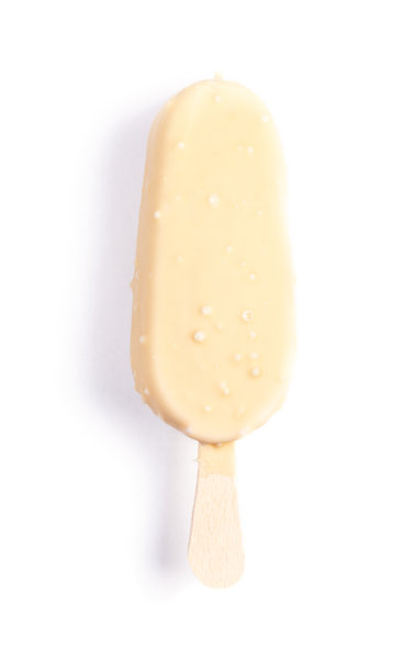 冰淇淋冰棒覆盖白巧克力孤立在白色背景图片下载