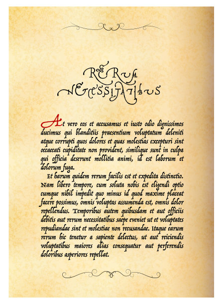 一页用拉丁文写的古代手稿，毫无意义图片下载