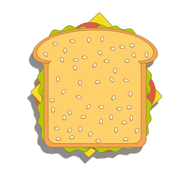 食物说明-汉堡。现代平面设计理念。图片下载