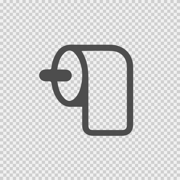 厕纸矢量图标eps 10。简单孤立的象形图。图片下载