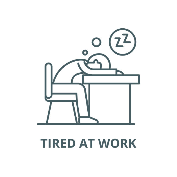 累在工作矢量线图标，线性概念，轮廓符号，符号图片下载