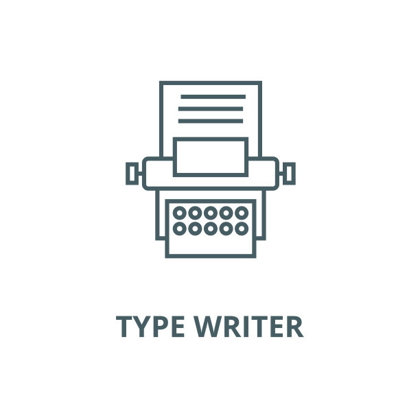 书写器矢量线图标、线概念、轮廓符号、符号图片下载