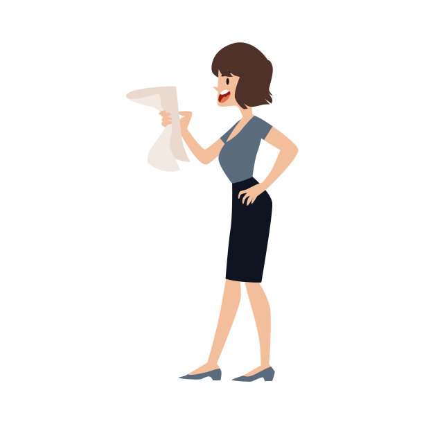 紧张愤怒的女人压力很大，手里抓着一份文件，一边咒骂一边尖叫。图片下载