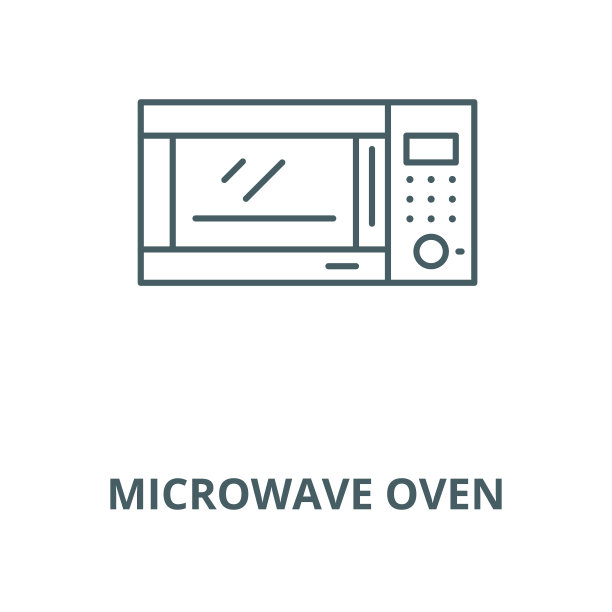 微波炉矢量线图标，线性概念，轮廓符号，符号图片下载