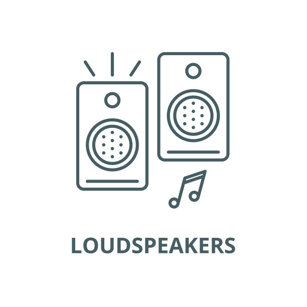 喇叭矢量线图标，线性概念，轮廓符号，符号图片下载