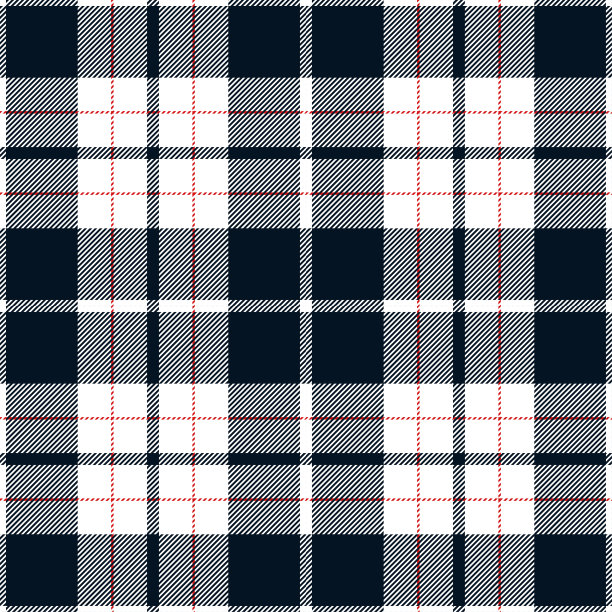 蓝白红格子无缝图案背景图片下载