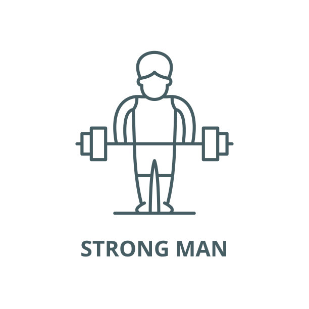 刚人矢量线图标，线性概念，轮廓符号，符号图片下载