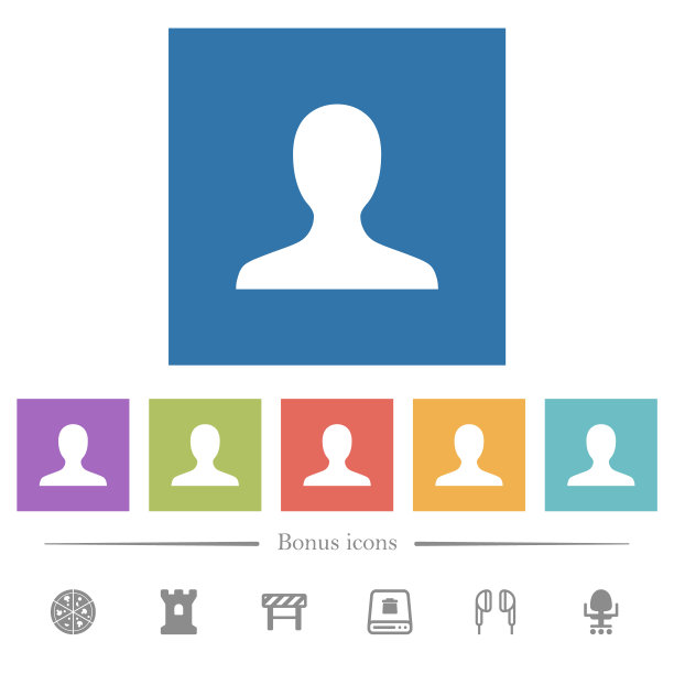 空白用户头像，方形背景的白色图标图片下载