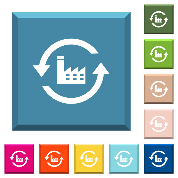 重置为工厂默认的白色图标的边缘方形按钮图片下载