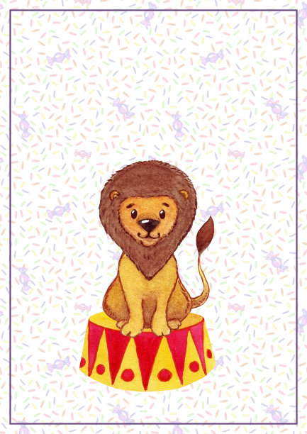 马戏团海报模板设计。狮子在现场图片下载