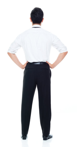 英俊的亚洲商人-手在臀部图片下载