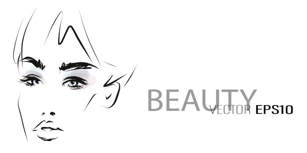 美丽的女人的脸。美容行业,化妆图片下载