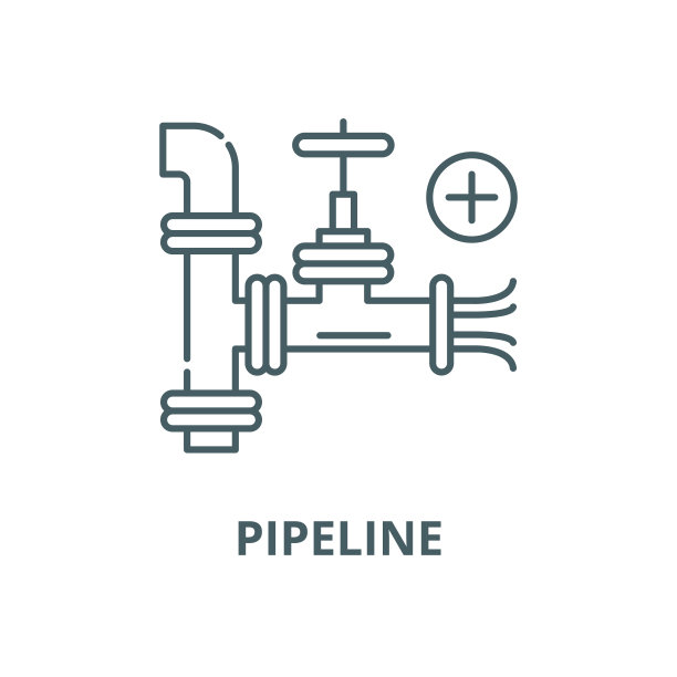 管道矢量线图标、线形概念、轮廓符号、符号图片下载
