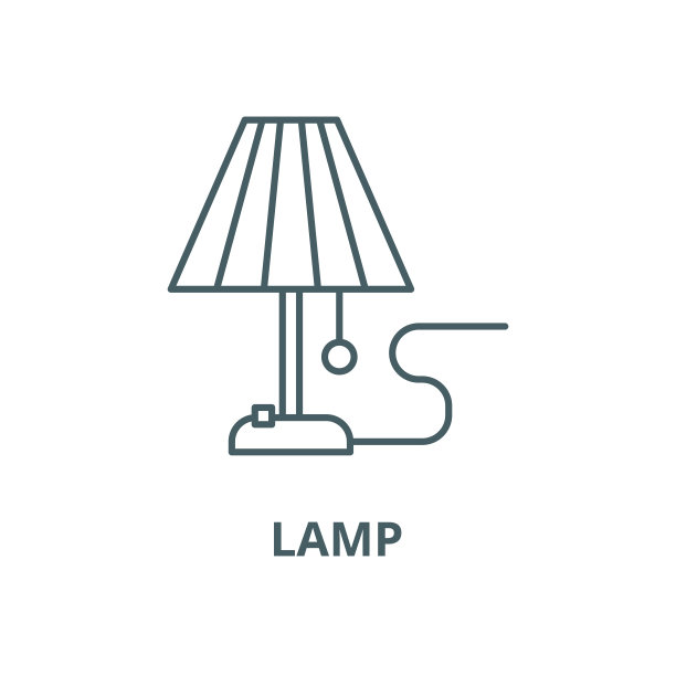 灯矢线图标、线形概念、轮廓符号、符号图片下载