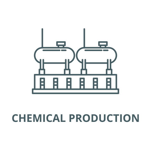 化工生产矢量线图标、线形概念、轮廓符号、符号图片下载