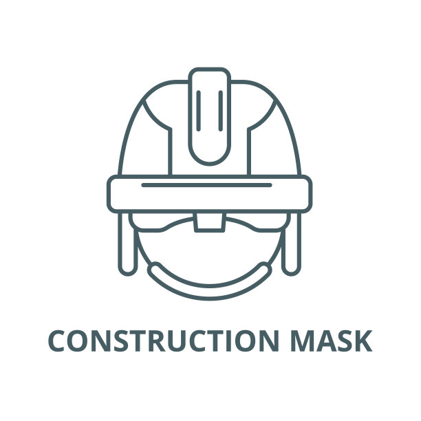 构造掩模矢量线图标、线形概念、轮廓符号、符号图片下载