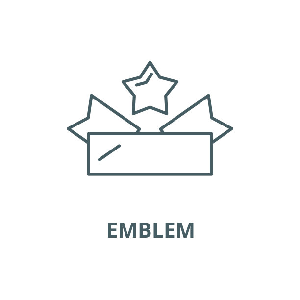 会徽矢量线图标、线形概念、轮廓符号、符号图片下载