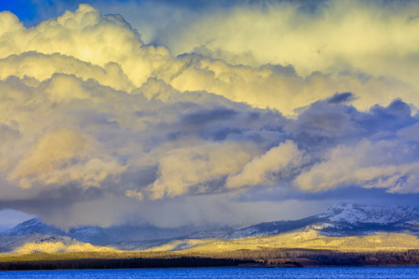 黄石国家公园在怀俄明州素材图片