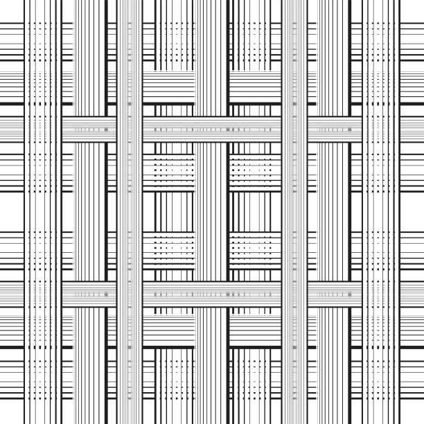 无缝图案格子背景在黑色和白色的时尚纺织品设计图片下载