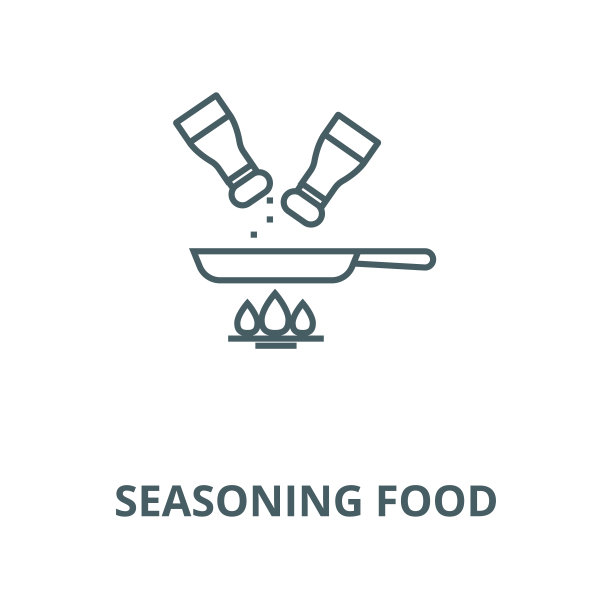 调味食品矢量线图标、线形概念、轮廓符号、符号图片下载