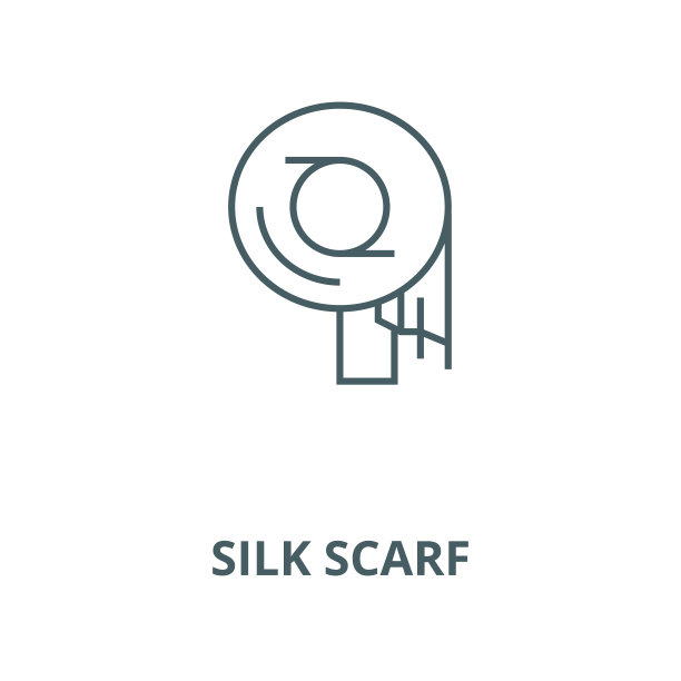 丝巾矢量线图标，线性概念，轮廓符号，符号图片下载