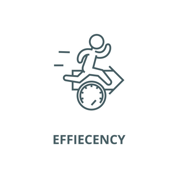 速度，效率，奔跑的人与箭头矢量线图标，线性概念，轮廓符号，符号图片下载