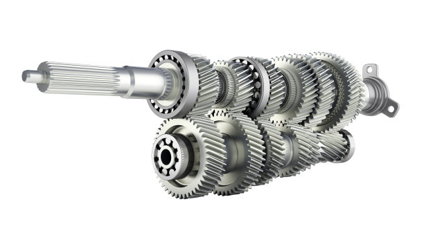 汽车变速箱齿轮内部白色背景3d渲染没有阴影图片下载