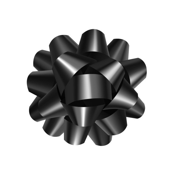 时尚的黑色蝴蝶结与缎带图片下载