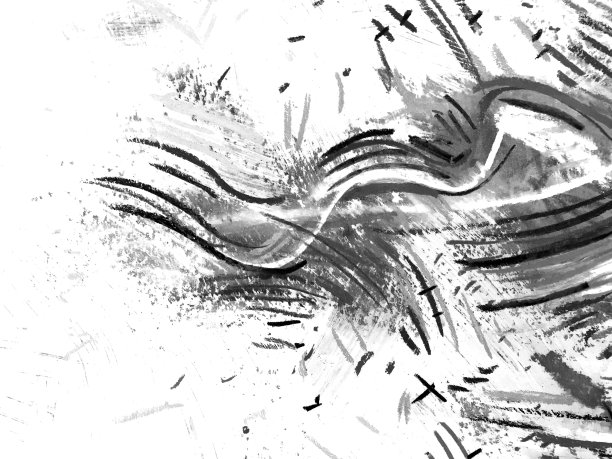 黑色和白色背景与手绘黑色抽象形状的白色背景。图片下载