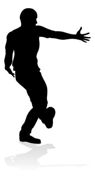 街舞舞者剪影图片下载