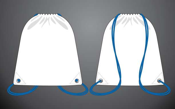 抽绳袋设计矢量图片下载