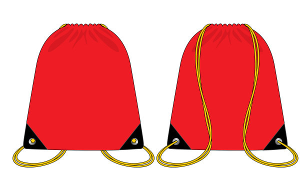 抽绳袋设计矢量图片下载