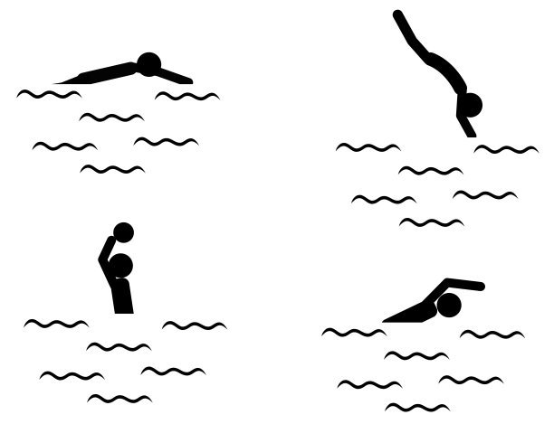 水中体育活动的象形文字图片下载
