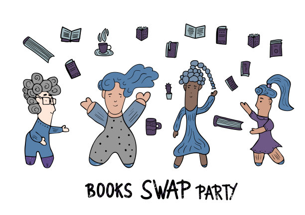 书交换手写字母。矢量设计。图片下载