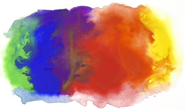 用水彩画的抽象色点图片下载