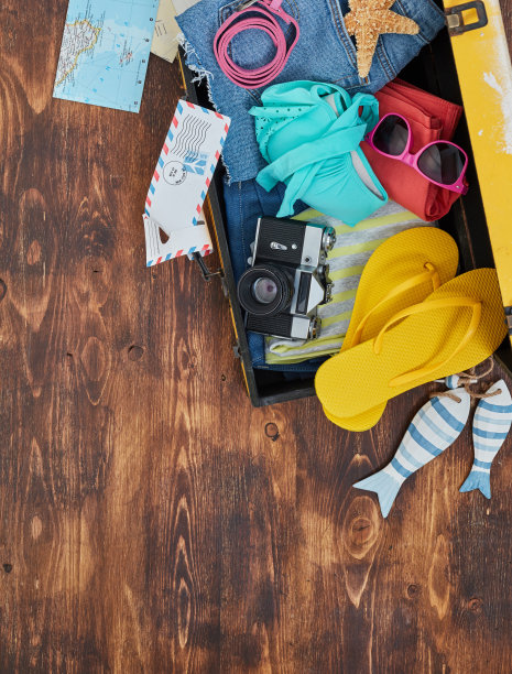 度假行李准备概念图片下载