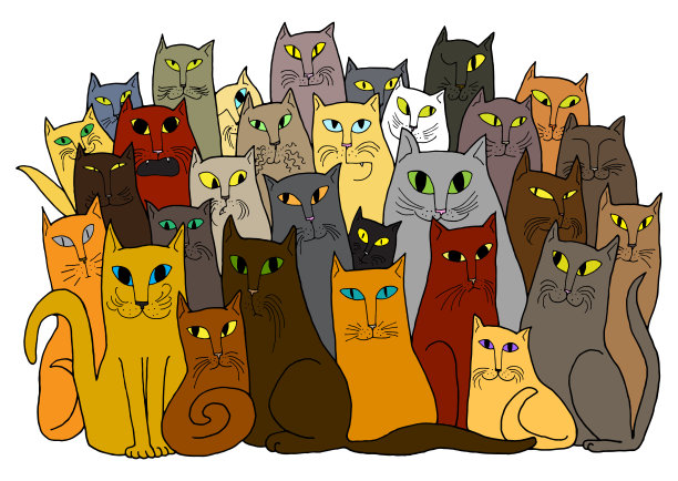 集团画猫图片下载