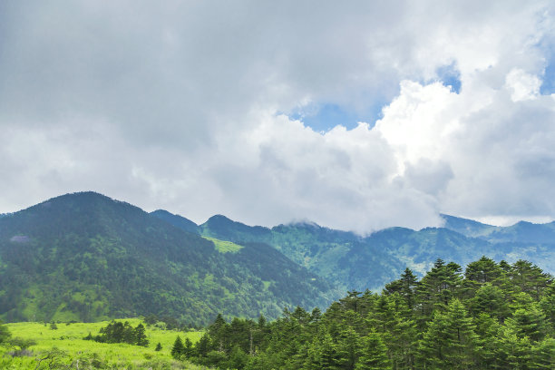 从云端俯瞰山顶的图片图片下载